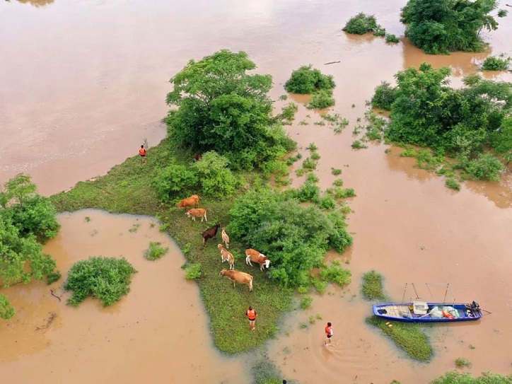 Climate catastrophes: China hit by floods