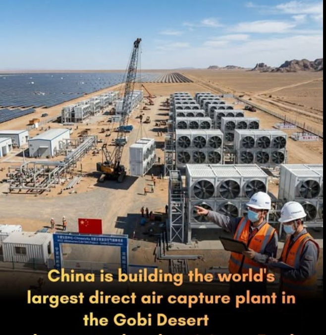 China’s largest direct air capture plant is under construction in the Gobi Desert